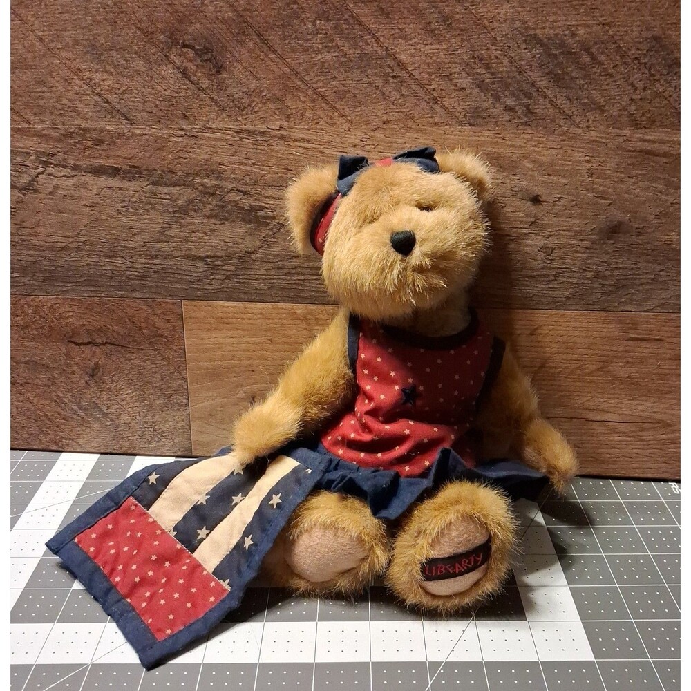 Boyds Bears Libearty Patriotic Teddy Plush Stuffed Animal Flag